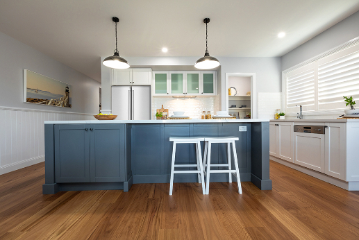 Blue Cabinet — Kitchen design in Paget, QLD