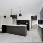 Black And White Table In Kitchen — Kitchen design in Paget, QLD