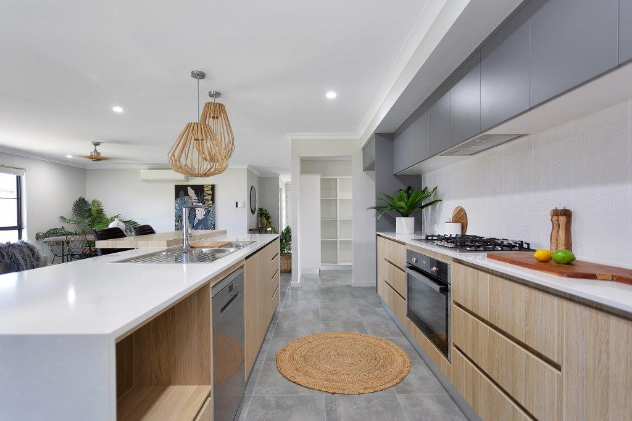 Wooden Cabinet — Kitchen design in Paget, QLD